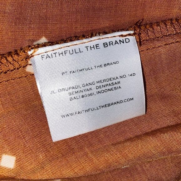 Faithfull the Brand Carmel Wrap Mini‎ Ruffle Dress in Stefano Print 2 NWOT - Picture 8 of 9